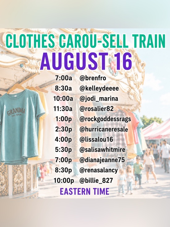 Tops - 🎠 Clothes Carou-SELL 🎠 is LIVE now Monthly Train Show August 16